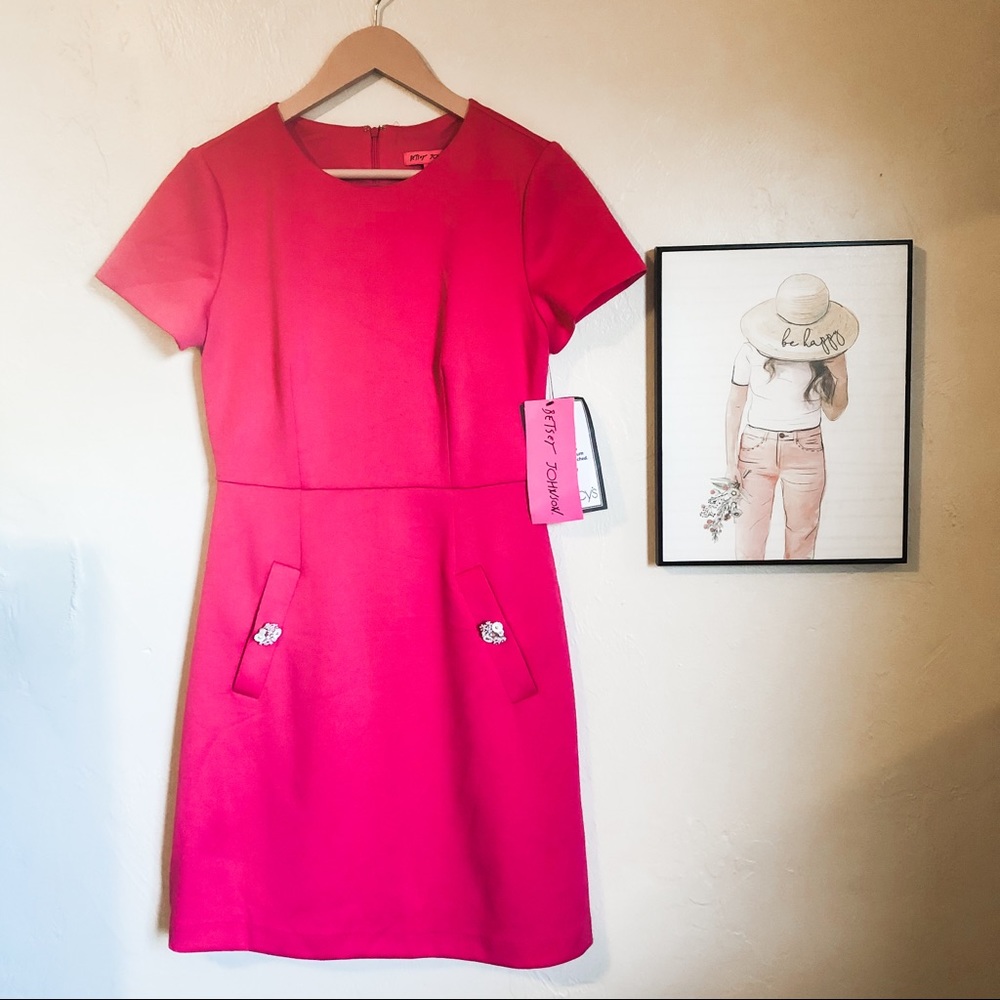 Pink Betsy Johnson Dress, Size 4 NTW!!
